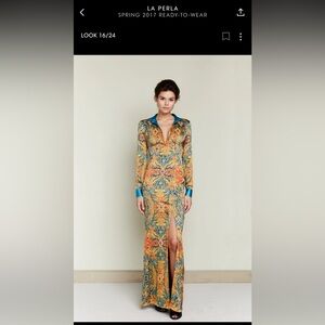 Stunning La Perla Spring 17 Runway Fjord Silk Dress